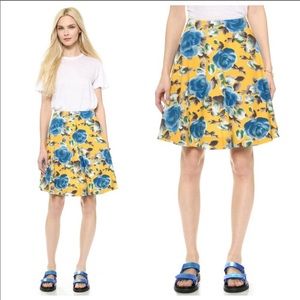 Marc Marc Jacobs Jerrie Rose Poplin Floral Skirt